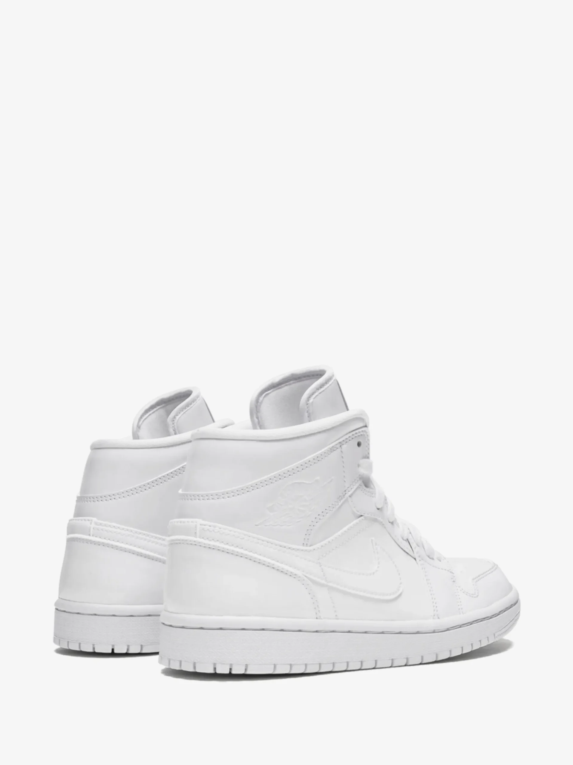 Air Jordan 1 Mid “Triple White Patent Leather” Sneakers - Image 4