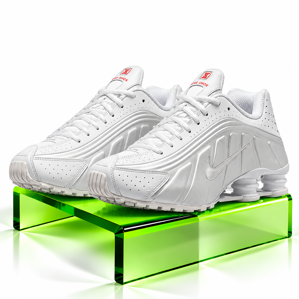 Nike Shox R4 “Triple White” Sneakers