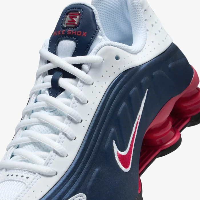 Nike Shox R4 “Midnight Navy / Gym Red / White” Sneakers - Image 3