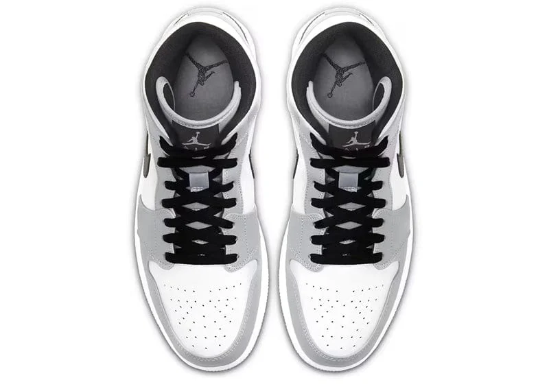 Air Jordan 1 Mid “White / Light Smoke Grey” Sneakers - Image 4